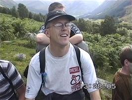 Julian, admiring the view after tackling the lower reaches of the Ben Nevis path, doesn't think he will go to the top